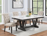 Mariano Furniture - 5 Piece Faux White Marble Dining Table Set - BQ-D186D5 - GreatFurnitureDeal