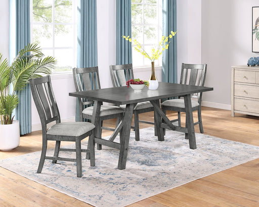 Mariano Furniture - 5 Piece Dining Table Set in Rustic Gray - BQ-D189D5 - GreatFurnitureDeal