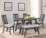 Mariano Furniture - 6 Piece Dining Table Set in Rustic Gray - BQ-D189D6 - GreatFurnitureDeal