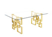 Mariano Furniture - Glass Dining Table in Gold - BQ-D222-DT - GreatFurnitureDeal