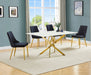 Mariano Furniture - 5 Piece Dining Table Set in Black/Gold - BQ-D242-4SC261 - GreatFurnitureDeal