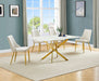 Mariano Furniture - 5 Piece Dining Table Set in Cream/Gold - BQ-D242-4SC262 - GreatFurnitureDeal