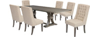 Mariano Furniture - 7 Piece Dining Table Set in Rustic Gray - BQ-D25D7-SC - GreatFurnitureDeal