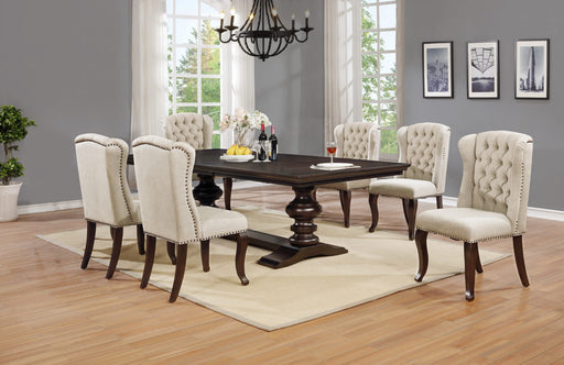 Mariano Furniture - 7 Piece Dining Table Set in Cappuccino - BQ-D35D7-SC - GreatFurnitureDeal