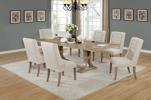 Mariano Furniture - 7 Piece Dining Table Set in Beige - BQ-D37D7-SC - GreatFurnitureDeal