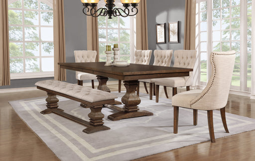 Mariano Furniture - 7 Piece Dining Table Set in Walnut Brown - BQ-D42D7B - GreatFurnitureDeal