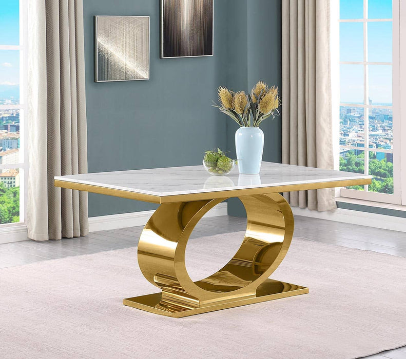 Gold small dining table sale