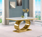 Mariano Furniture - Small Marble Dining Table in Gold - BQ-D431-DT - GreatFurnitureDeal