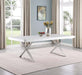 Mariano Furniture - Wood Top Dining Table in Silver - BQ-D440-DT - GreatFurnitureDeal