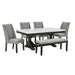 Mariano Furniture - 6 Piece Faux White Marble Dining Set in Faux White - BQ-D520D6 - GreatFurnitureDeal
