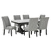 Mariano Furniture - 7 Piece Faux White Marble Dining Set in Faux White - BQ-D520D7 - GreatFurnitureDeal