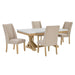 Mariano Furniture - 5 Piece Rectangular Dining Table Set in Beige/White - BQ-D521D5 - GreatFurnitureDeal