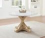 Mariano Furniture - Round Marble Dining Table in White - BQ-D523-DT - GreatFurnitureDeal