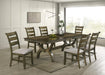 Mariano Furniture - Wood 7 Piece Dining Table Set in Antique Brown - BQ-D530-6SC530 - GreatFurnitureDeal