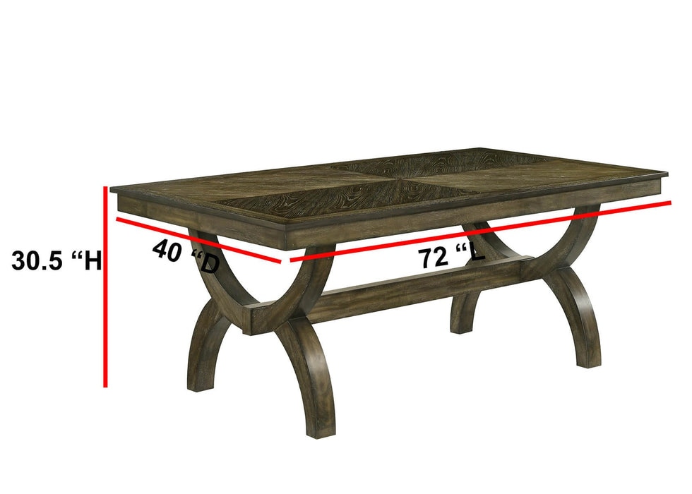 Mariano Furniture - Wood 5 Piece Dining Table Set in Antique Brown - BQ-D531-4SC530 - GreatFurnitureDeal