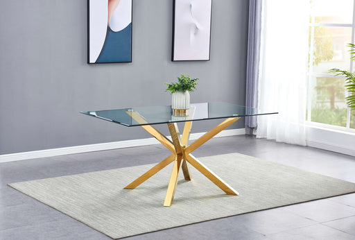 Mariano Furniture - Dining Table in Gold - BQ-D61-DT - GreatFurnitureDeal