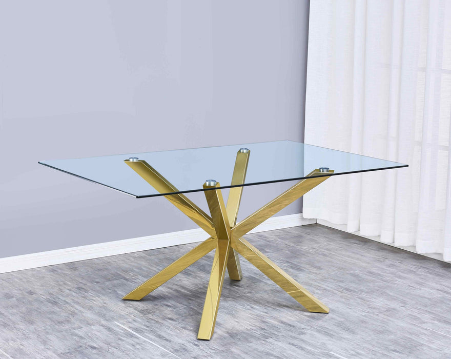 Mariano Furniture - Dining Table in Gold - BQ-D61-DT - GreatFurnitureDeal