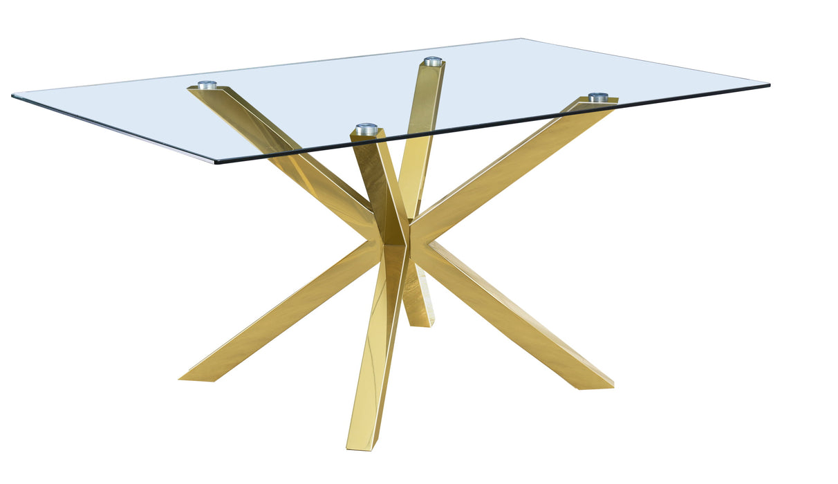 Mariano Furniture - Dining Table in Gold - BQ-D61-DT - GreatFurnitureDeal