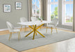 Mariano Furniture - SC148 - 5 Piece Dining Set in Cream/Gold - BQ-D63-4SC149 - GreatFurnitureDeal