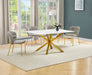 Mariano Furniture - 5 Piece Rectangular Faux Marble Dining Set in Gray/Gold - BQ-D63-4SC255 - GreatFurnitureDeal