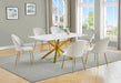 Mariano Furniture - SC148 - 7 Piece Dining Set in Cream/Gold - BQ-D63-6SC149 - GreatFurnitureDeal