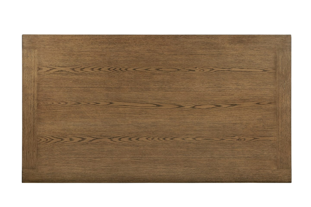 Mariano Furniture - D700 - 7 Piece Dining Table Set in Dark Gray/Brown Oak Veneer - BQ-D700-6SC - GreatFurnitureDeal