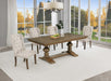 Mariano Furniture - D700 - 5 Piece Dining Table Set in Beige/Brown Oak Veneer - BQ-D701-4WC - GreatFurnitureDeal