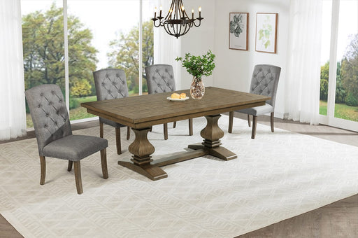 Mariano Furniture - D702 - 5 Piece Dining Set in Dark Gray/Rustic Oak - BQ-D702-4SC - GreatFurnitureDeal