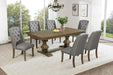 Mariano Furniture - D702 - 7 Piece Dining Table Set in Dark Gray/Rustic Oak - BQ-D702-6WC - GreatFurnitureDeal