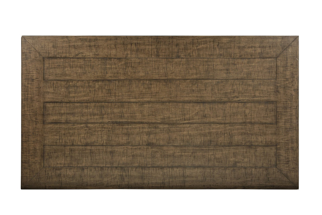 Mariano Furniture - D702 - 7 Piece Dining Set in Dark Gray/Rustic Oak - BQ-D702-4SC-2W - GreatFurnitureDeal