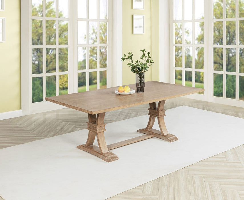 Mariano Furniture - D706 - Wood Dining Table in Rustic Light Oak - BQ-D706-DT - GreatFurnitureDeal