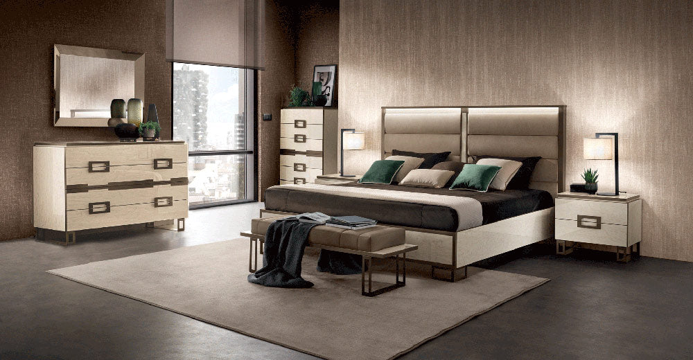 ESF Furniture - Poesia 3 Piece King Bedroom Set - POESIAKSBED-3SET - GreatFurnitureDeal