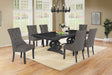 Mariano Furniture - 7 Piece Dining Table Set in Dark Gray - BQ-D88-6SC - GreatFurnitureDeal