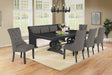 Mariano Furniture - 7 Piece Dining Table Set in Dark Gray - BQ-D88D7 - GreatFurnitureDeal