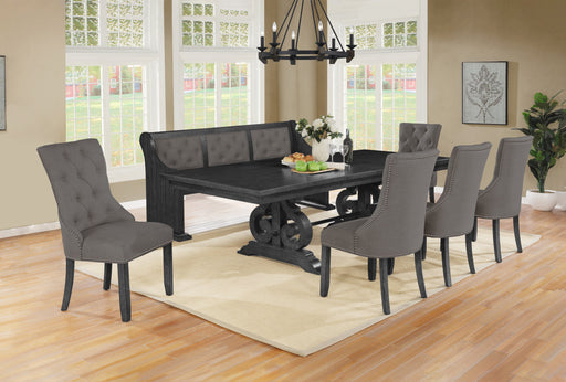 Mariano Furniture - 7 Piece Dining Table Set in Dark Gray - BQ-D88D7 - GreatFurnitureDeal