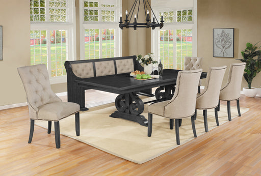 Mariano Furniture - 7 Piece Dining Table Set in Beige - BQ-D89D7 - GreatFurnitureDeal