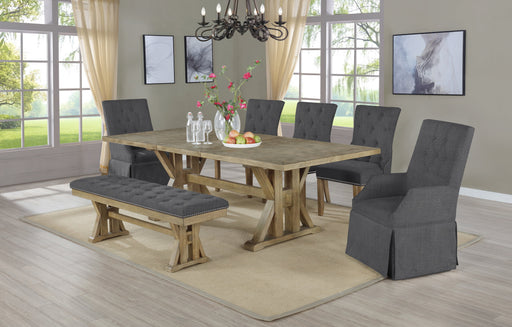 Mariano Furniture - 7 Piece Dining Set in Rustic Oak - BQ-D92-2A-3C-B - GreatFurnitureDeal