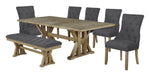 Mariano Furniture - 7 Piece Dining Set in Rustic Oak - BQ-D92-5SC-B - GreatFurnitureDeal