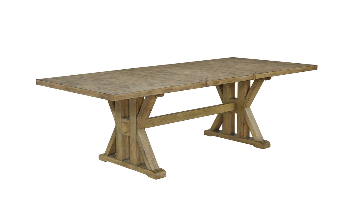 Mariano Furniture - 9 Piece Dining Table Set in Rustic Oak - BQ-D92D9 - GreatFurnitureDeal