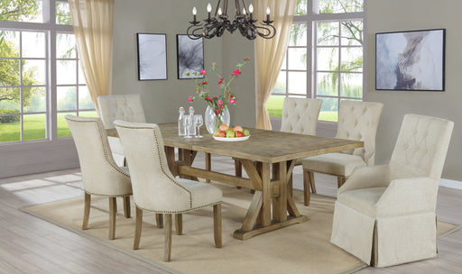 Mariano Furniture - 7 Piece Dining Table Set in Rustic Oak - BQ-D93-2A4SC - GreatFurnitureDeal