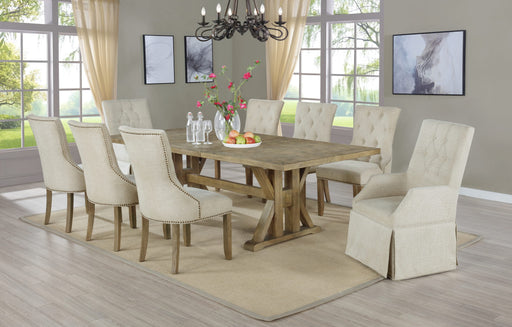 Mariano Furniture - 9 Piece Dining Table Set in Rustic Oak - BQ-D93D9 - GreatFurnitureDeal