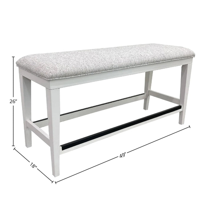 Parker House - Americana Modern 4 Piece 72 in. Island Counter-Height Table Set - DAME#72CH-2-COT-4SET - GreatFurnitureDeal