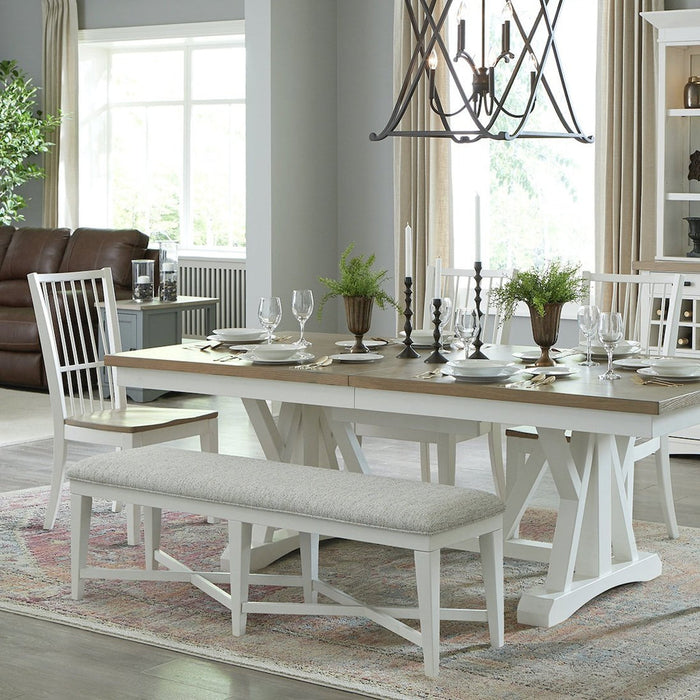Parker House - Americana Modern 6 Piece 72 in. Island Counter-Height Table Set - DAME#72CH-2-COT-6SET - GreatFurnitureDeal