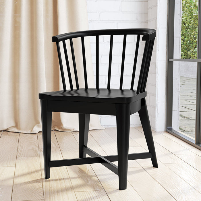 Parker House - Americana Modern Dining Chair Barrel Set Of 2 - DAME#2118-BLK - GreatFurnitureDeal
