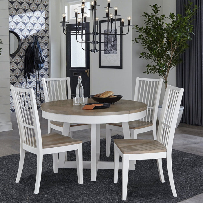 Parker House - Americana Modern 5 Piece 48 in. Round Dining Table Set - DAME#48RND-2218-COT - GreatFurnitureDeal