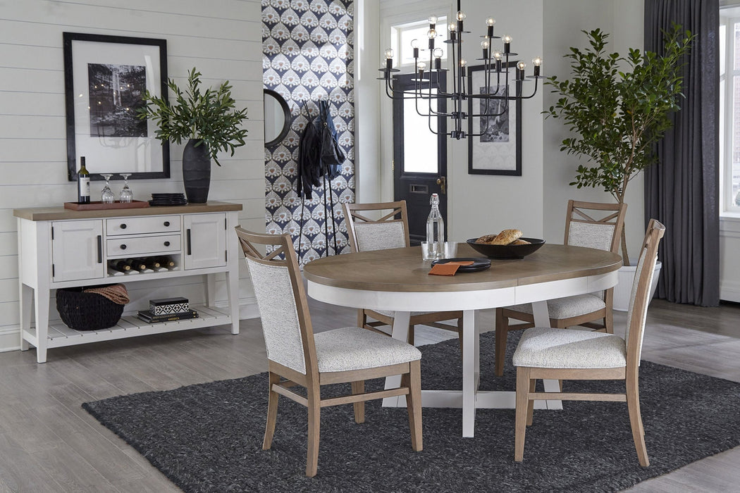 Parker House - Americana Modern 5 Piece 48 in. Round Dining Table Set - DAME#48RND-2218-COT - GreatFurnitureDeal