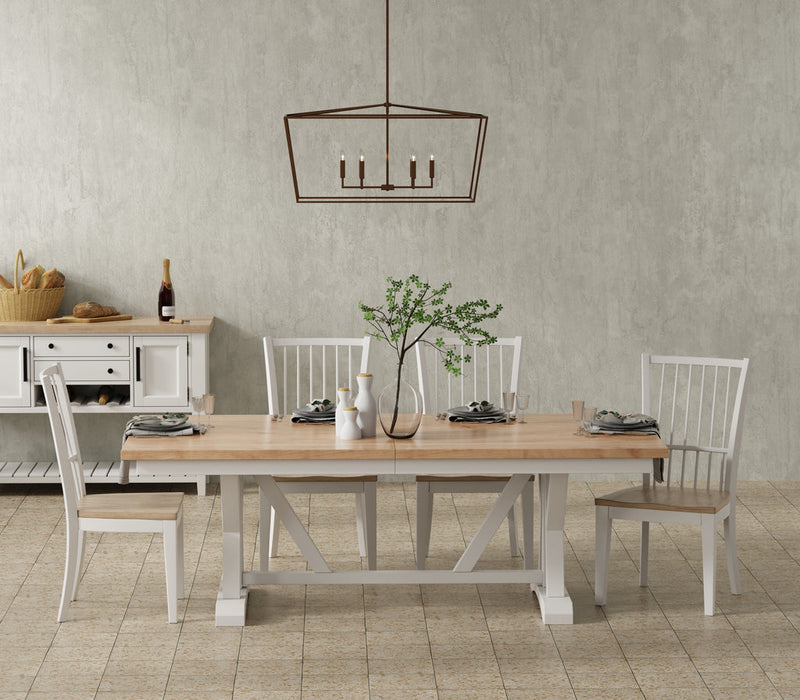 Parker House - Americana Modern Dining Table 88 Inch x 42 Inch Trestle To 112 Inch - DAME#88TRES-2-COT - GreatFurnitureDeal