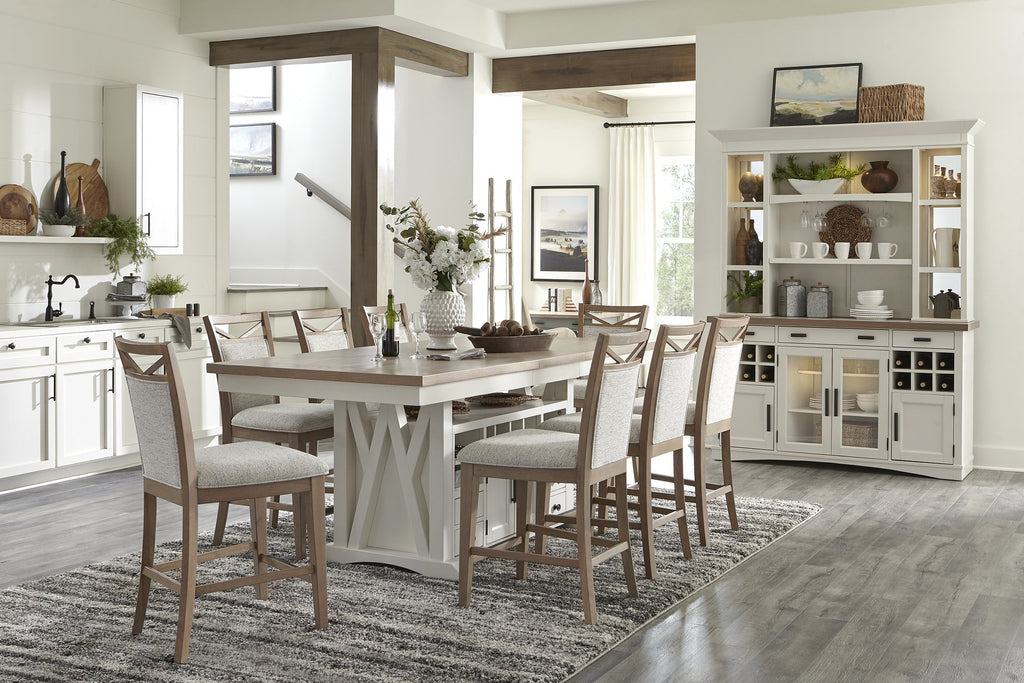 Parker House - Americana Modern 6 Piece 72 in. Island Counter-Height Table Set - DAME#72CH-2-COT-6SET - GreatFurnitureDeal