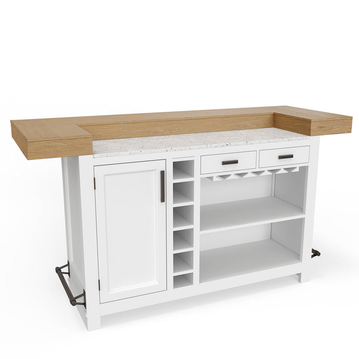 Parker House - Americana Modern 3 Piece 72 in. Island Counter-Height Table Set - DAME#78BAR-2-COT-3SET - GreatFurnitureDeal
