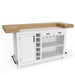 Parker House - Americana Modern 3 Piece 72 in. Island Counter-Height Table Set - DAME#78BAR-2-COT-3SET - GreatFurnitureDeal